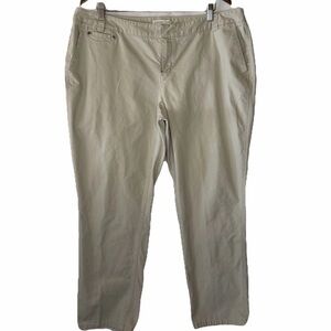 Coldwater Creek River Fit Pants Plus Size 18W Flat Front Neutral Business Casual